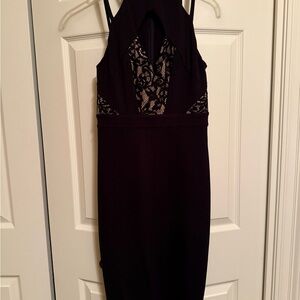 Bebe Black Lace Dress with cutout